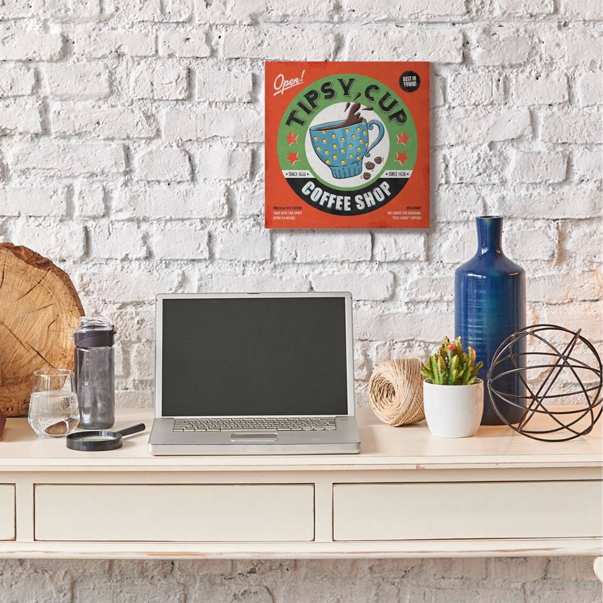 Stupell Industries Retro Coffee Shop Canvas Wall Art